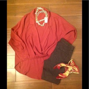 Charlotte Russe 2X Hi Low Blouse